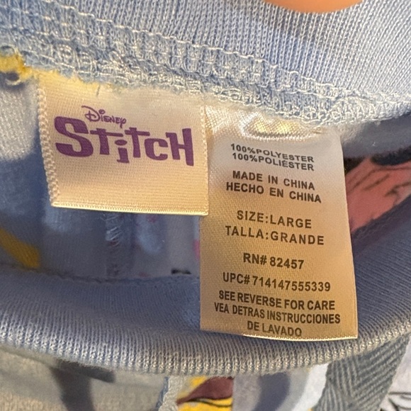 Disney Stitch Pajama Pants - Blue and Yellow - Picture 2 of 3